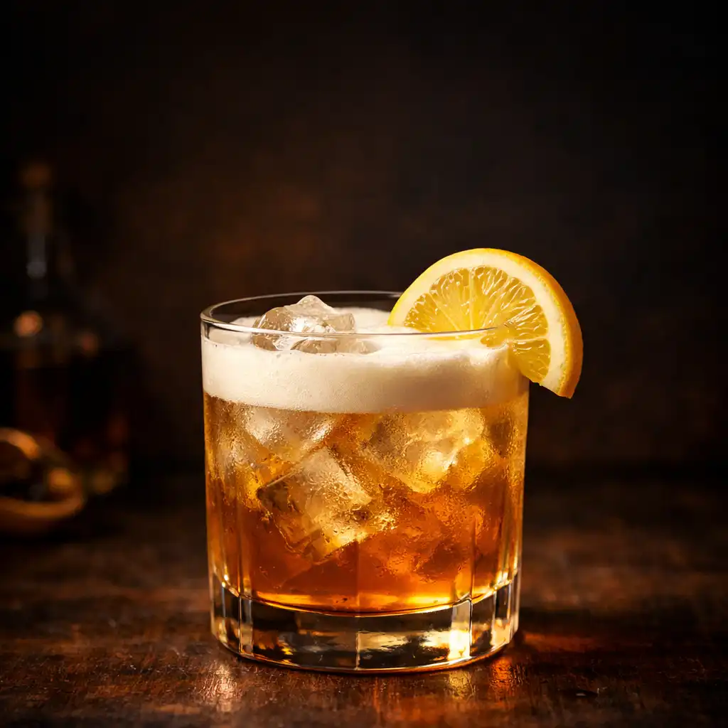Koktajl Zunavexo Sour z whisky, cytryną i syropem miodowym